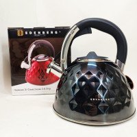 Чайник із нержавіючої сталі Edenberg EB-8833 зі свистком з індукційним дном 3л Black