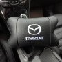 Набір шкіряних подушок Mazda з вишивкою логотипу + подарунок – шкіряний брелок