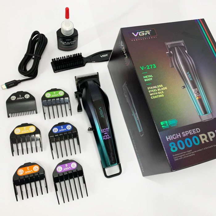 Акумуляторна машинка для стрижки VGR V-273 GREEN