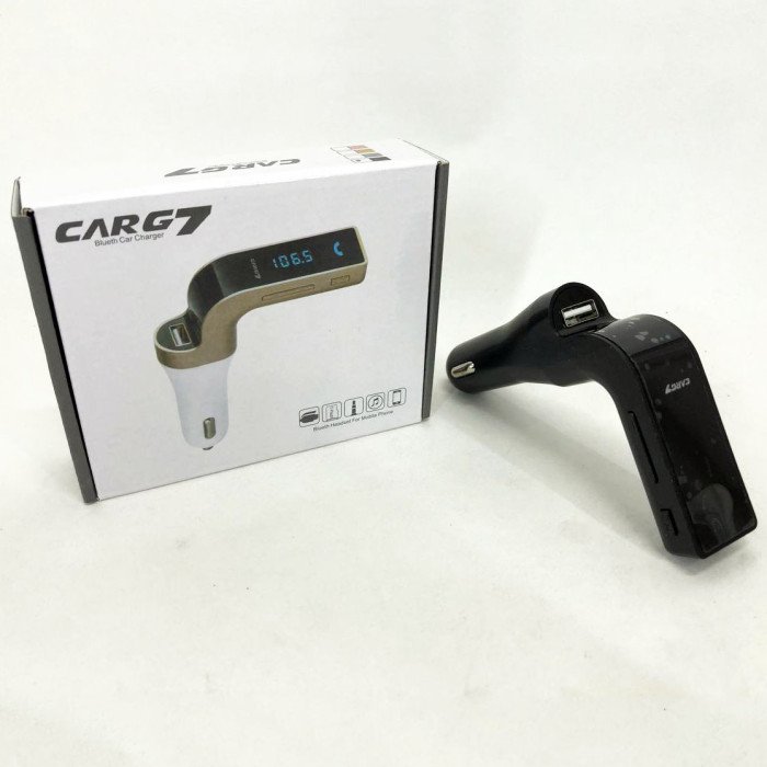 Модулятор FM MOD G7 Bluetooth, блютуз фм передавач для автомагнітоли, блютуз трансмітер. Колір: чорний