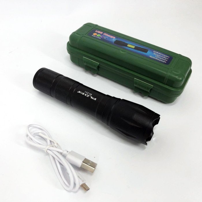 Ліхтар ручний BLX51-XPE в кейсі 1x18650, Ліхтар ручний потужний, Тактичний ліхтар, Ручний ліхтарик led