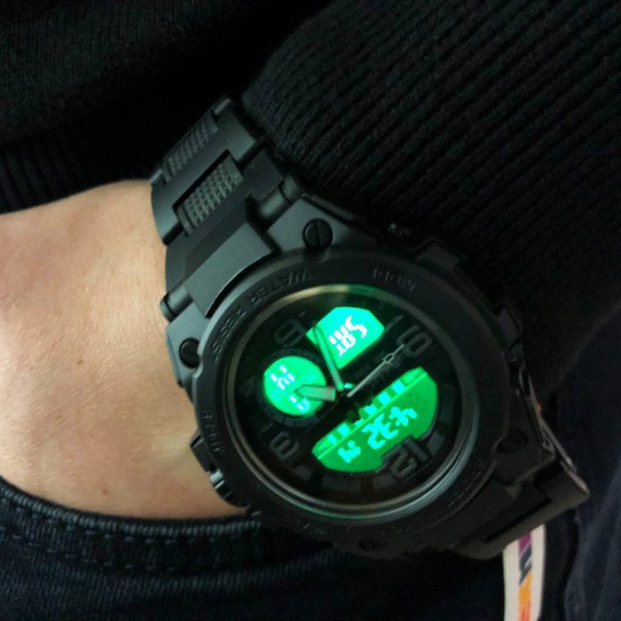 Годинник наручний чоловічий SKMEI 1452BK BLACK, водонепроникний чоловічий годинник. Колір: чорний