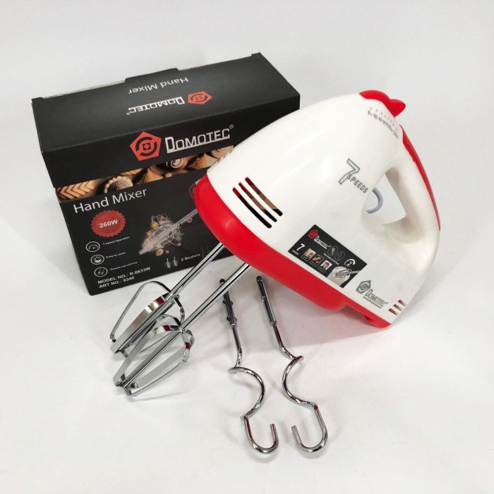 Міксер DOMOTEC R6633W 260 Вт, Простий ручний міксер, Міксер зручний ручний, Міксер блендер ручний