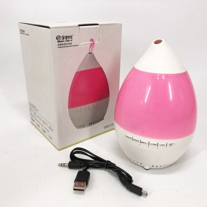 Колонка зволожувач з діодним підсвічуванням JT-315, Настільний зволожувач повітря. Колір: рожевий