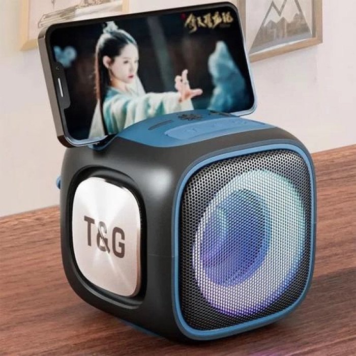 Портативна Bluetooth колонка TG359 7W з RGB підсвічуванням, гучна колонка для вечірки. Колір: чорний