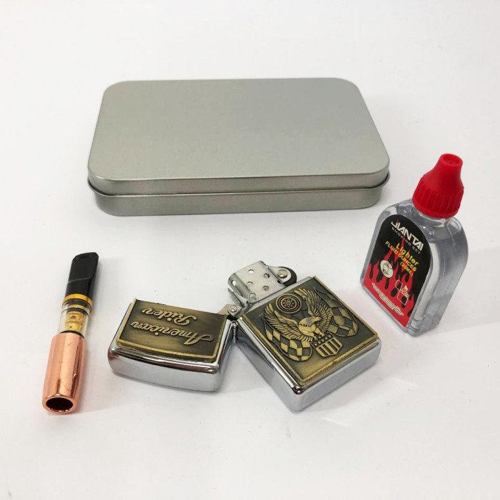 Запальничка бензинова в подарунковій коробці N4, запальничка в подарунковому футлярі, подарунок запальничка