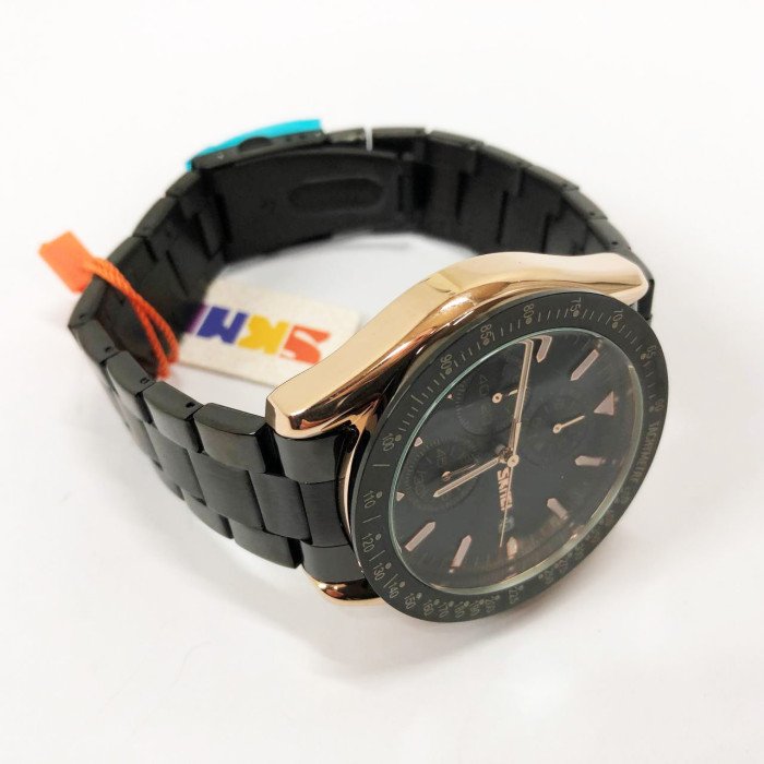 Годинник наручний чоловічий SKMEI 9253RGBK, чоловічий круглий наручний годинник, чоловічий годинник стильний годинник на руку