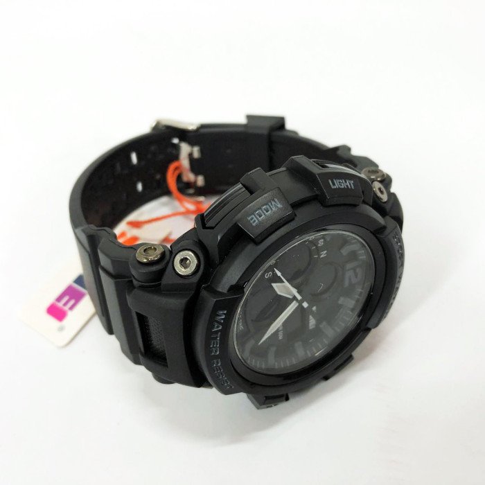 Годинник наручний чоловічий SKMEI 1343BK BLACK, годинник тактичний протиударний. Колір: чорний