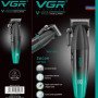 Машинка для стрижки волосся акумуляторна Professional Turbo з різними насадками VGR V-003
