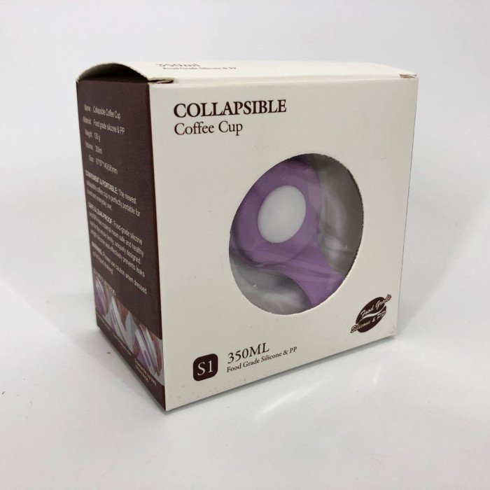 Кружка туристична (складна/силіконова), похідна чашка силіконова складана. Колір: фіолетовий