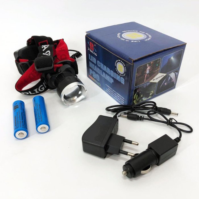 Налобний ліхтар X-Balog BL-T07B-P90, потужний тактичний ліхтарик налобний, водонепроникний ліхтар