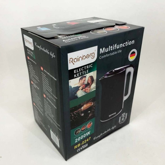 Чайник електричний Rainberg RB-2247 2000Вт 2л. Колір: баклажан