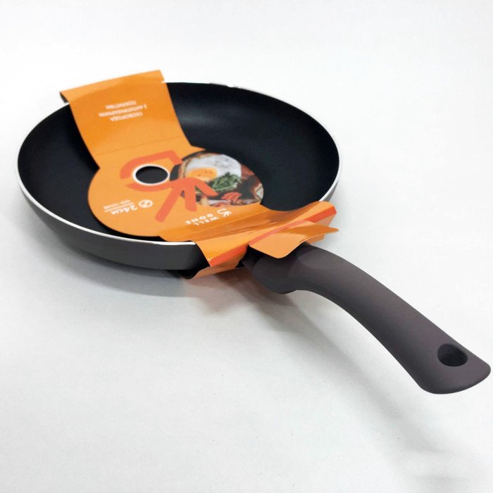 Сковорода алюмінієва 24 см WELL DONE WD-1014B індукція, сковорода з індукційним дном, якісна