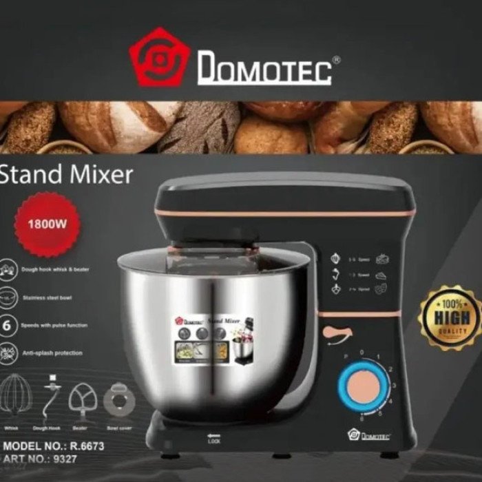 Настільний міксер-тестоміс планетарний Domotec R 6673 12 л, Планетарний комбайн Стаціонарний для дому