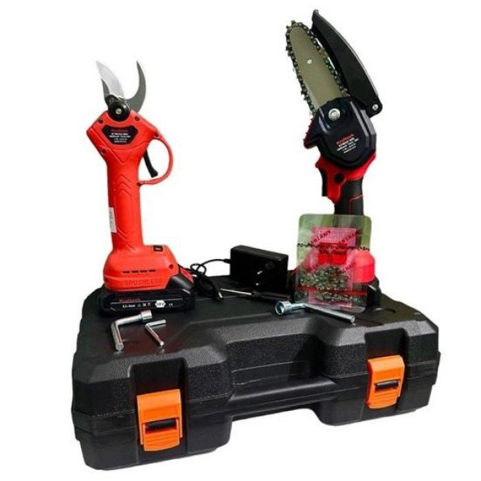 Міні-електропила з акумулятором 15 см, Акумуляторна міні пила, Ланцюгові електропили по дереву.