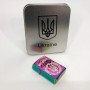 Дугова електроімпульсна запальничка USB Україна металева коробка HL-447. Колір: хамелеон