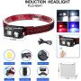Ліхтар налобний 6541-3030+SMD(WHITE+RED+BLUE), Ліхтарик світлодіодний для туриста, Ліхтарик на голову