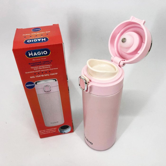 Термос SMART MAGIO MG-1047P вакуумний 400 мл, Термос з індикацією та датчиком температури, Термос похідний