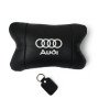 Автомобільна подушка для підголівника Audi – чорна натуральна шкіра