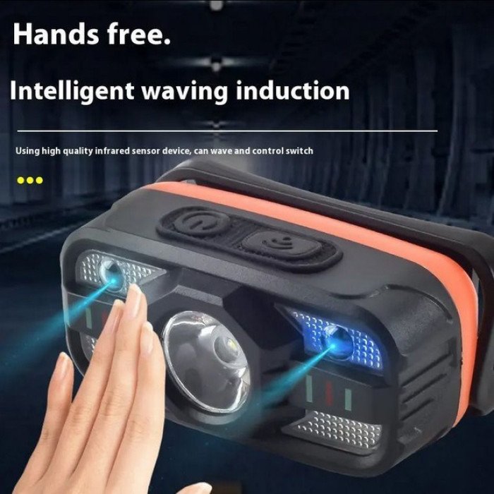 Налобний ліхтар WH-0188, XPE+SMD, Налобний ліхтар для туризму риболовлі та полювання, Налобна лампа