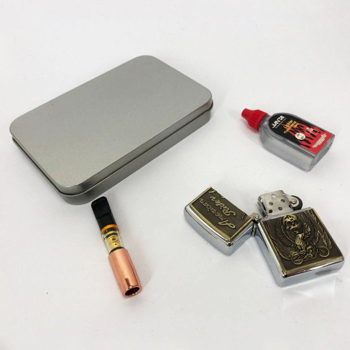 Запальничка бензинова в подарунковій коробці N2, запальнички, запальничка для куріння в подарунок
