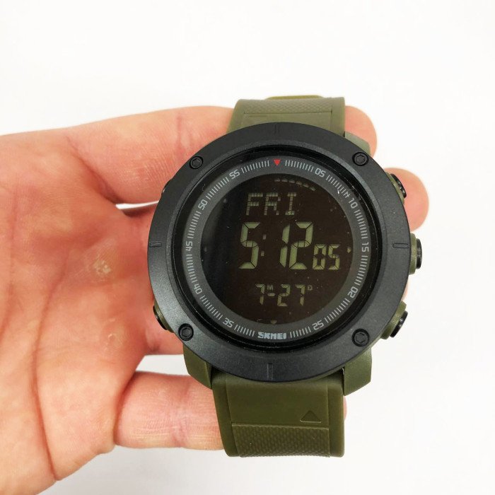 Годинник наручний чоловічий SKMEI 2095AG, годинник тактичний протиударний, армійський годинник. Колір: зелений