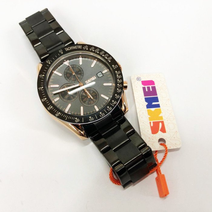 Годинник наручний чоловічий SKMEI 9253RGBK, чоловічий круглий наручний годинник, чоловічий годинник стильний годинник на руку