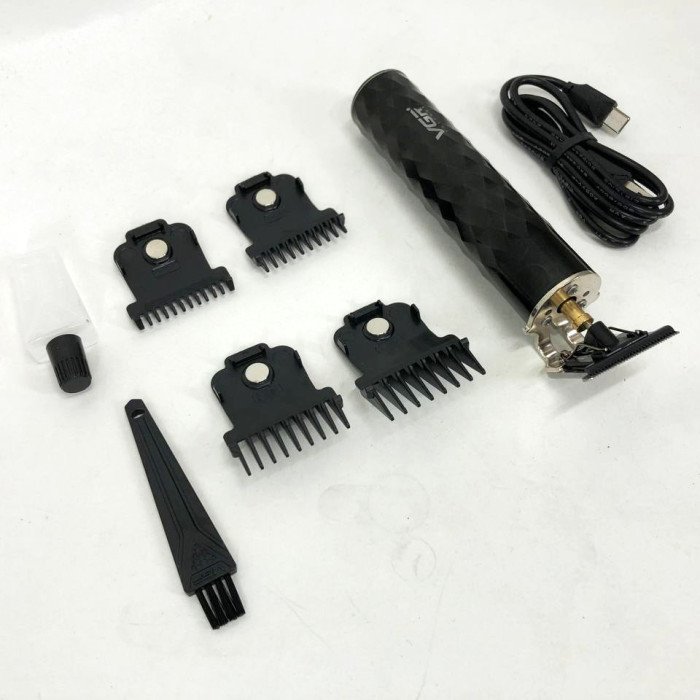 Машинка для стрижки з триммером VGR V-170 для волосся, вусів та бороди, бездротова зі змінними насадками