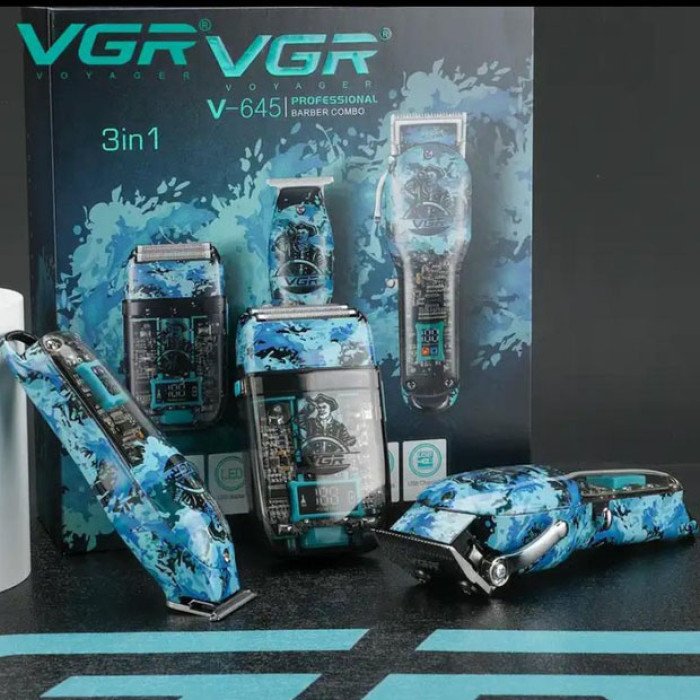 Професійний Набір 3в1 Professional Set VGR V-645 тример, машинка для стрижки волосся та електробритва