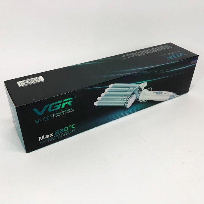 Плойка хвиля для волосся VGR V-597 п'ять хвиль діаметр 16 мм з керамічним покриттям для кучеряшок та локонів