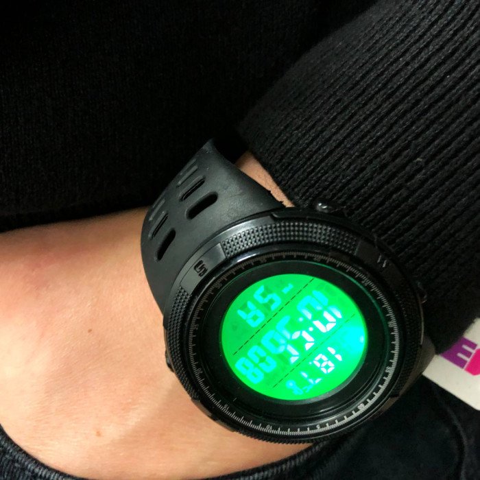 Годинник наручний чоловічий SKMEI 1681BKWT BLACK-WHITE, годинник спортивний. Колір: чорний з білим циферблатом