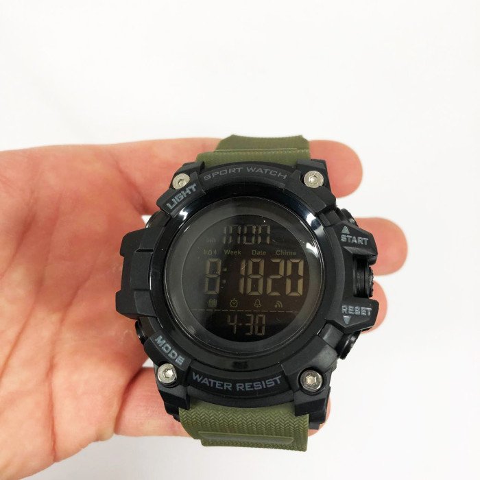 Годинник наручний чоловічий SKMEI 1384AG ARMY GREEN, годинник тактичний протиударний. Колір: зелений