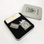 Дугова електроімпульсна запальничка USB Україна металева коробка HL-447. Колір: чорний