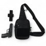 Тактична чоловіча сумка з кобурою Cordura 1000D – 6 кишень, чорна