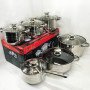 Набор посуды UNIQUE UN-5036 из нержавеющей стали с толстым 5-ти слойным дном.