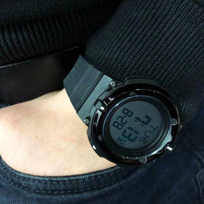 Годинник наручний чоловічий SKMEI 2010BKWT BLACK-WHITE, годинник армійський скмей, годинник спортивний. Колір: чорний