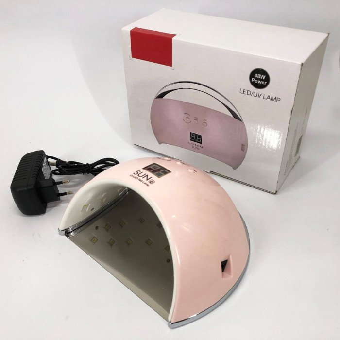 Ультрафіолетова лампа для Манікюру UV LAMP Sun 6, Світлодіодна сушарка для гель лаку. Колір: рожевий