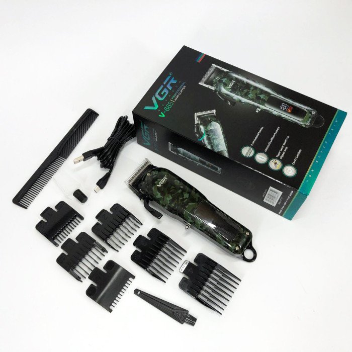 Машинка для стрижки волосся VGR V-665, Машинка для стрижки, Підстригальна машинка, Професійна