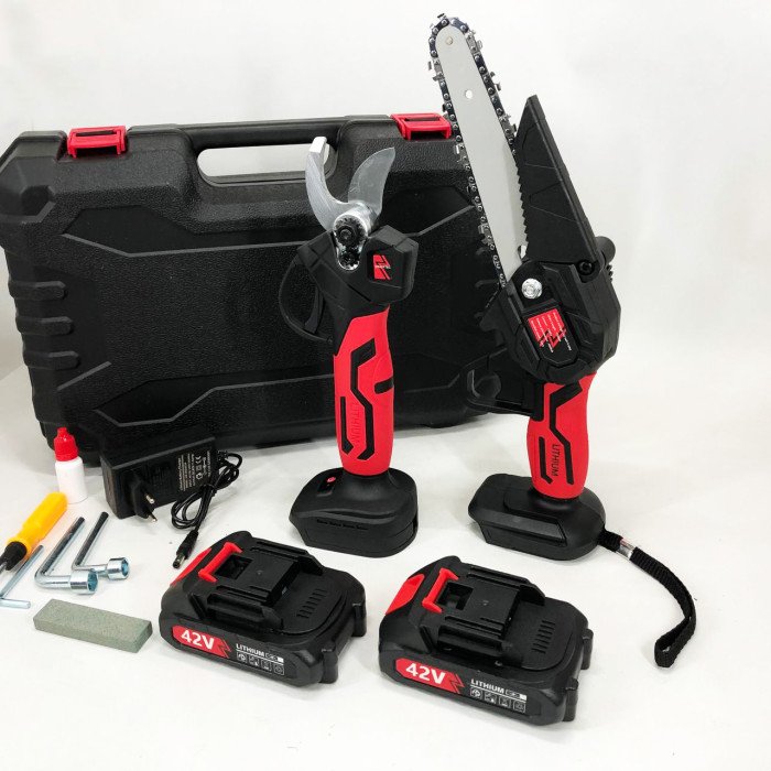 Міні-електропила з акумулятором 15 см, Акумуляторна міні пила, Ланцюгові електропили по дереву.