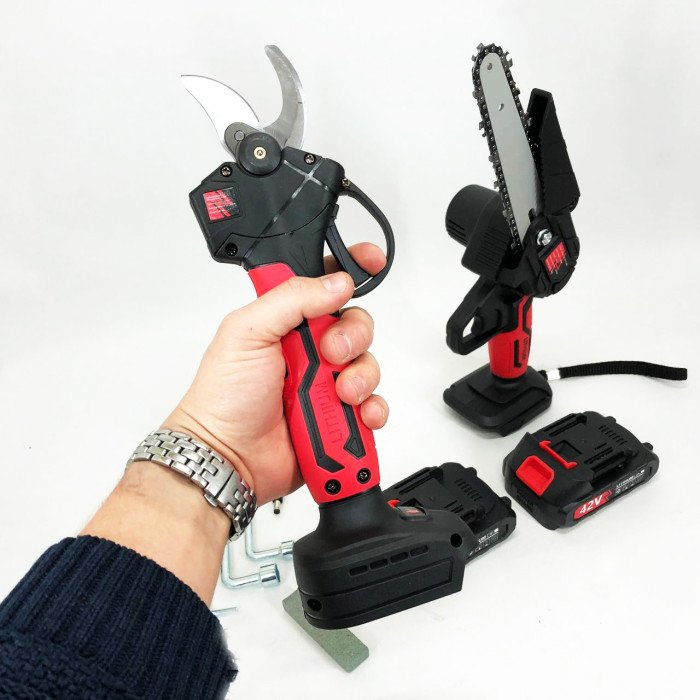 Комплект акумуляторного інструменту 2в1 міні пила секатор KRAFFTEC 36V 4АР