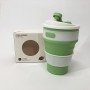Кружка туристична (складна/силіконова), силіконовий складний термокухоль. Колір: зелений