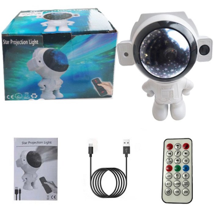 Зірковий 3D проектор Astronaut, Лазерний проектор зіркового неба галактики, Проектор світильник астронавт