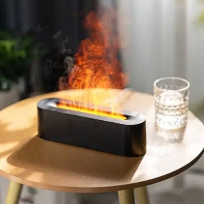 Зволожувач повітря - арома дифузор Diffuser А3 c пультом, ультразвуковий зволожувач з ефектом полум'я