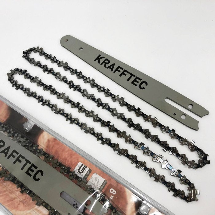 Комплект шина 40 см + 2 ланцюги 16 дюймів 64 ланки для бензопили, висока зносостійкість та швидкість різання