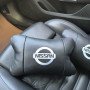 Подушки в авто 2 шт Nissan, натуральна шкіра, з логотипом Ніссан, на підголівник для вашої машини