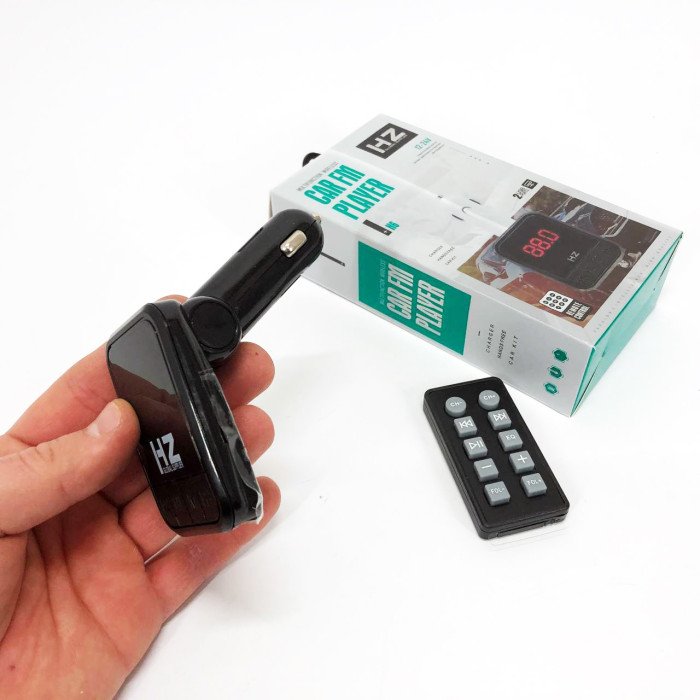 Автомобільний FM трансмітер Bluetooth HZ H6-12-24V модулятор із microSD, USB, Hands Free + Пульт