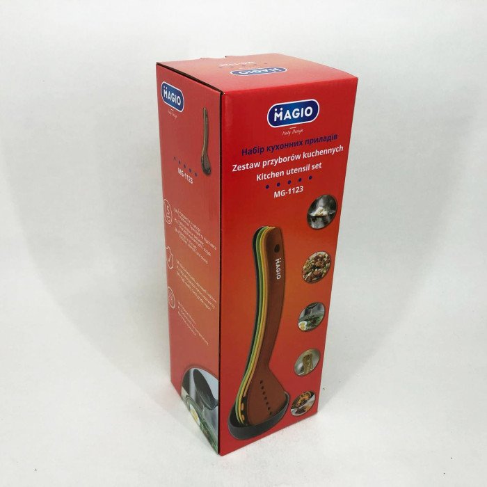 Набір кухонних речей Magio MG-1123 5 предметів, Силіконовий кухонний набір кухарів