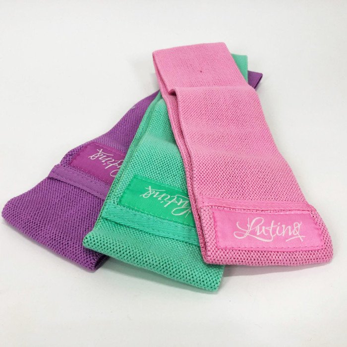 Гумки для фітнесу та спорту WOW LT-003 Набір тканинна стрічка еспандер 3 шт, Джгут еспандер для заняття