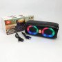 Портативна колонка TG333 2x5W з RGB підсвічуванням, гучна блютуз колонка. Колір: чорний