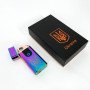 Електрична та газова запальничка Україна з USB-зарядкою HL-432, Юсб запальничка. Колір: хамелеон